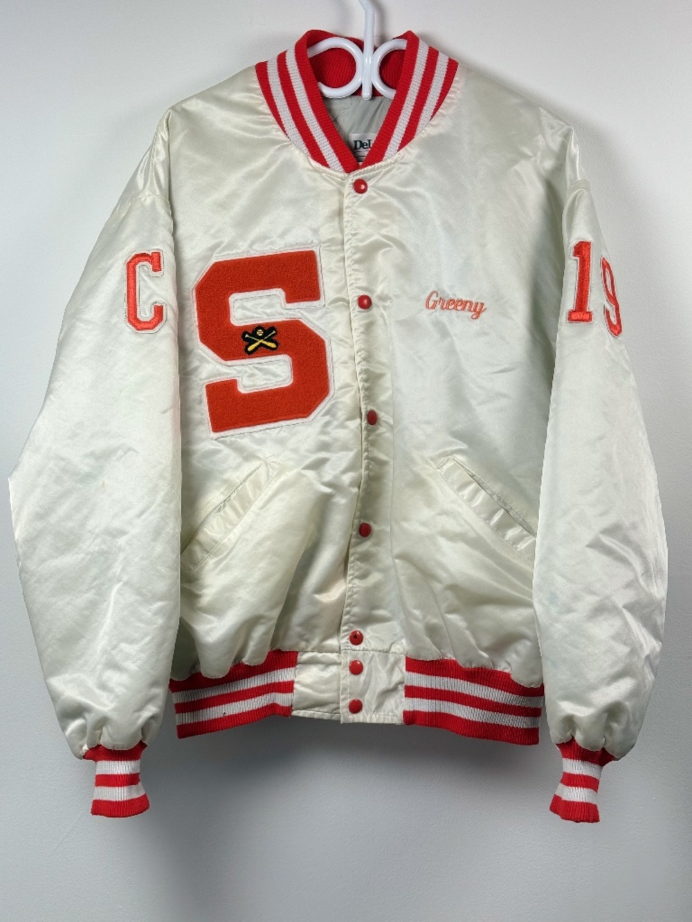 Vintage Sheepshead Baseball Satin Bomber Jacket size XXL made in usa